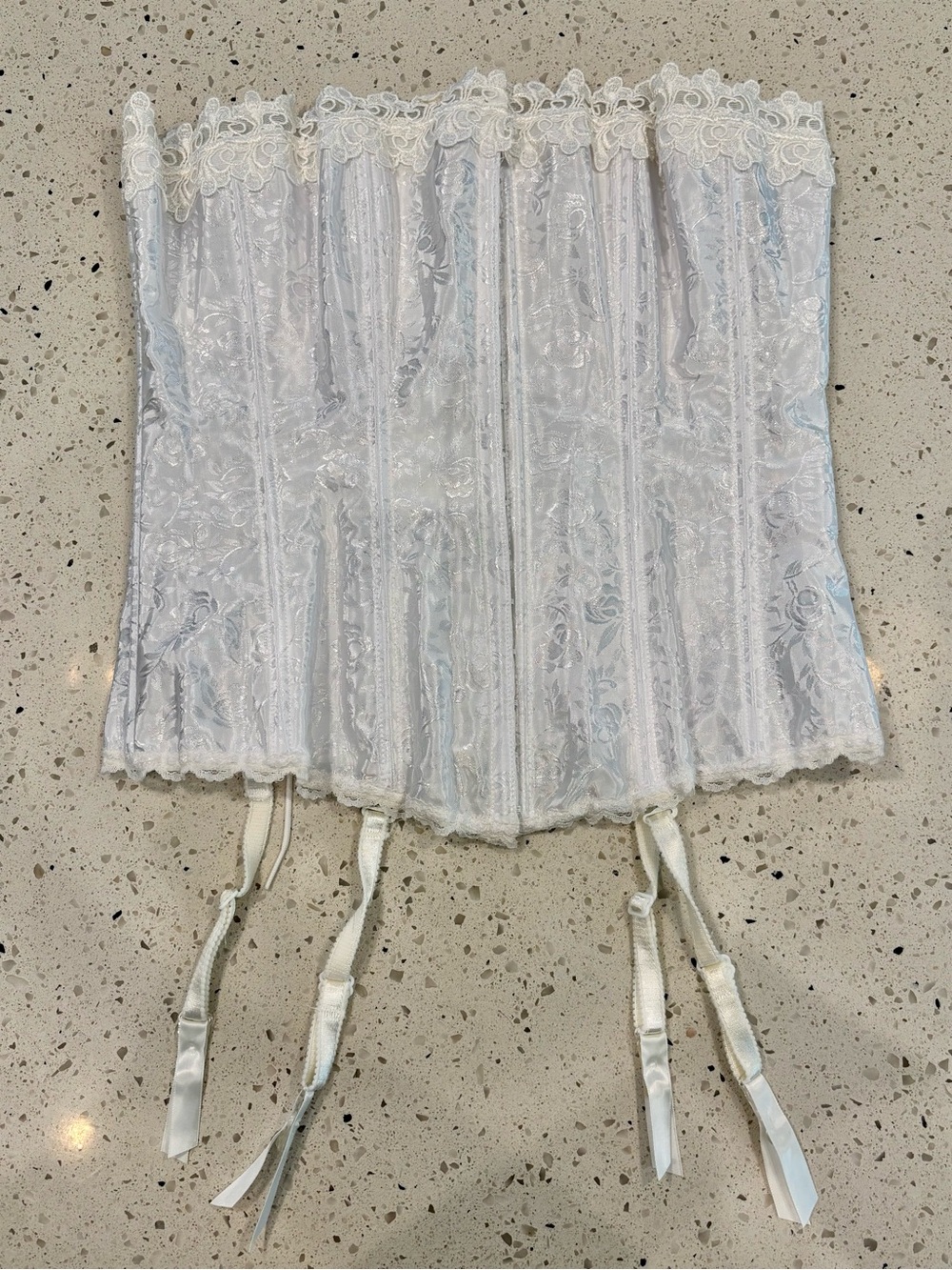 Frederick’s of Hollywood Vintage Bridal Lace-up Corset Bustier NWOT Size 36 - Picture 4 of 15
